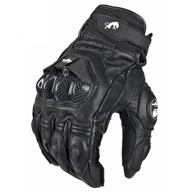 Women's 4 seasons Supertech Guide Black/white Motorcycle Leather Gloves Motorcycle Racing Gloves Bovine Race Bike Knight