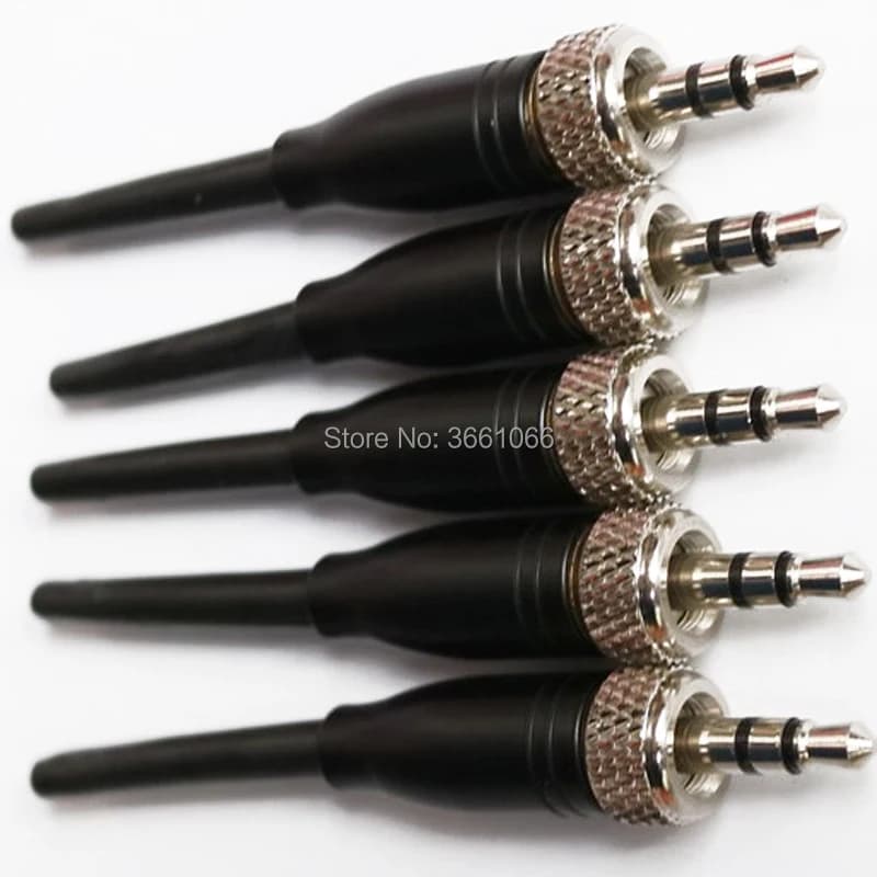 1/8 3.5 millimetri di Bloccaggio Maschio Stereo Audio Adapter Connettore del Microfono per Sennheiser Sony Auricolare Clip di Legame Lavalier Microfoni Microfono FAI DA TE