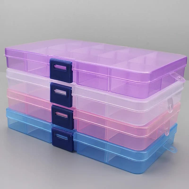 1 pz plastica 6/815 scatole di immagazzinaggio slot imballaggio regolabile trasparente cassetta degli attrezzi artigianale scatola organizzatore accessori gioielli