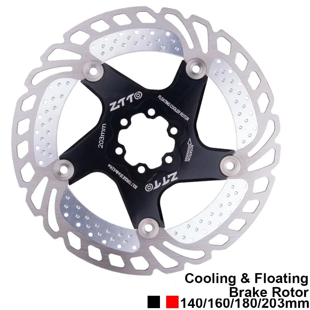 Rotore galleggiante di raffreddamento del freno a disco della bicicletta acciaio inossidabile 140/160/180/203mm rotore a 6 bulloni per MTB Mountain Road Bike RT99 RT86