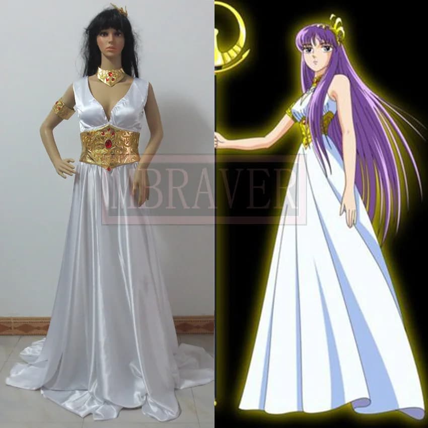 Saint Seiya Legend of Sanctuary Cosplay Costume Athena HalloweenChristmas Party Uniform Dress Custom Made Any Sizes