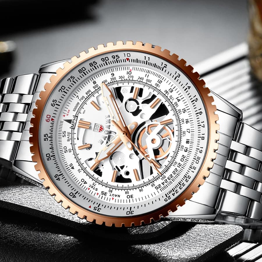 Creativo Gear Uomini di Orologi di Lusso In Acciaio Inox Orologio di Modo Impermeabile di Affari del Quarzo di Sport Orologio Da Polso Maschile Relogio maschile