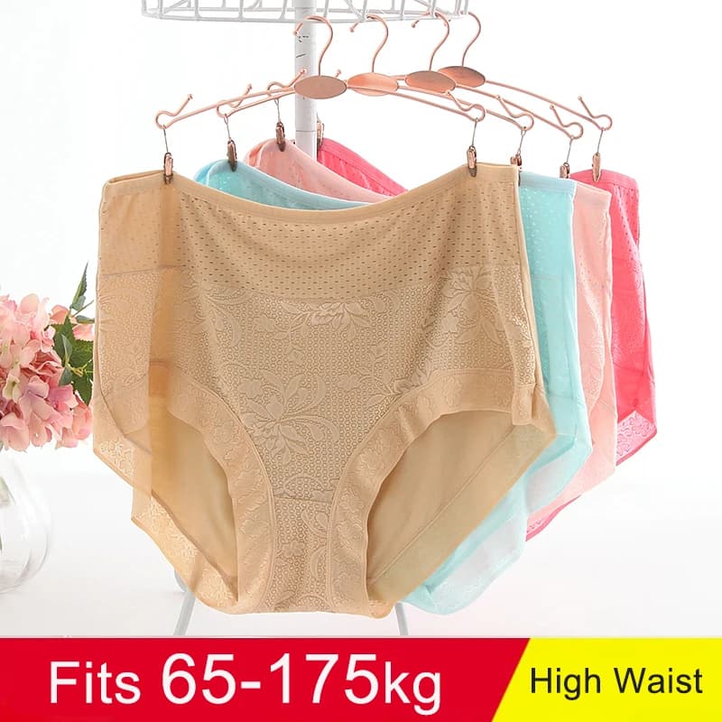Mutandine da donna taglie forti slip in cotone modale elastico traspirante a vita alta Ultra-Large intimo donna taglie forti adatto per 175 Kg