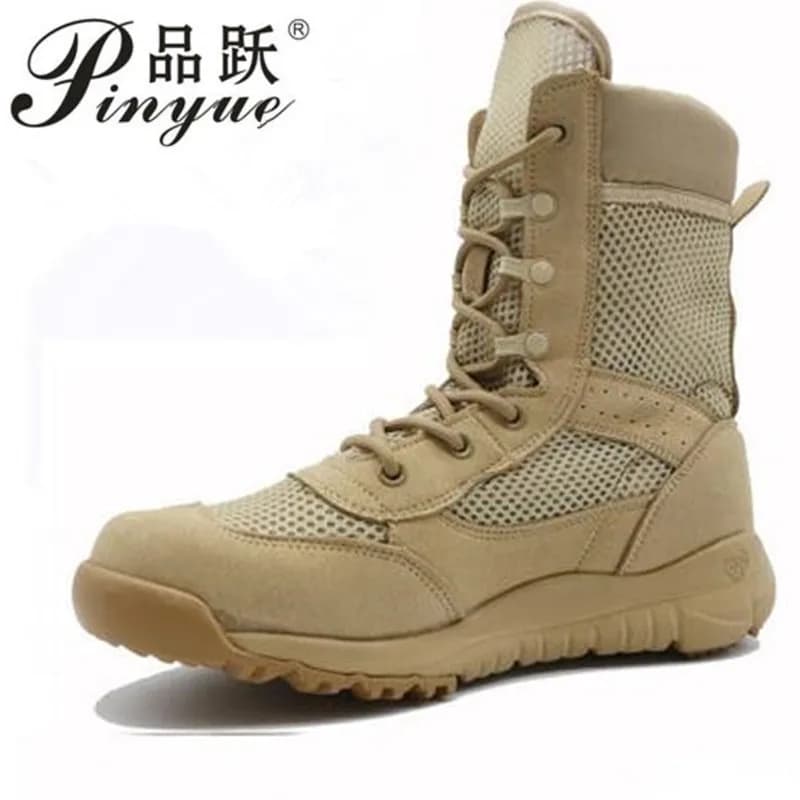 Mens Summer breathability Ultralight Boots Work Shoe Outdoor Run Desert Hiking Shoes Training Boots Male Sneakers 36-46