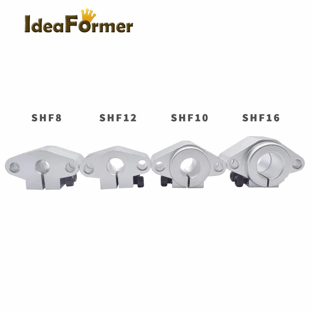 SHF8 SHF10 SHF12 SHF16 supporto albero cuscinetto per 8mm 10mm 12mm 16mm asta albero tondo supporto fai da te XYZ tavolo CNC Router stampante 3D
