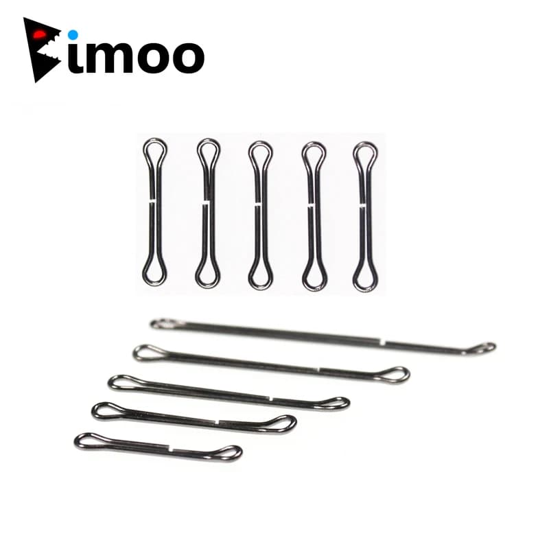 Bimoo 20 pcs/Bag Fly Hook Waddinton Shanks for Salmon and Trout Mosques Fishing baits in salt water Mushroom production Multi-size material