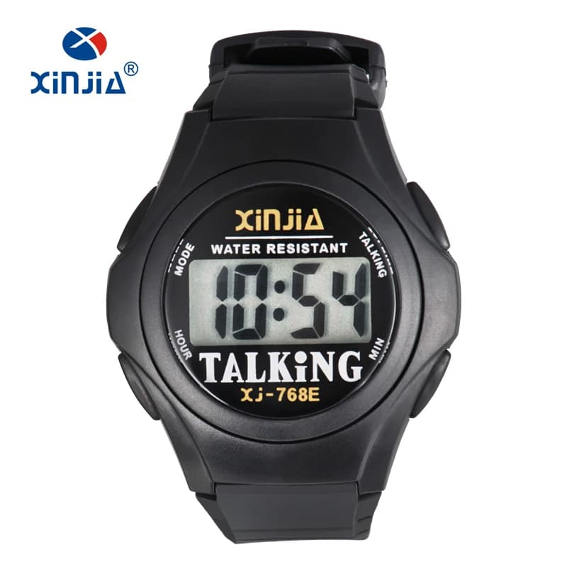 XINJIA New Watch Speaking For Not Seekers Of Women Men Casual Sport Digital Elderly Visially Compromise Italian Arabic Russian Korean Time
