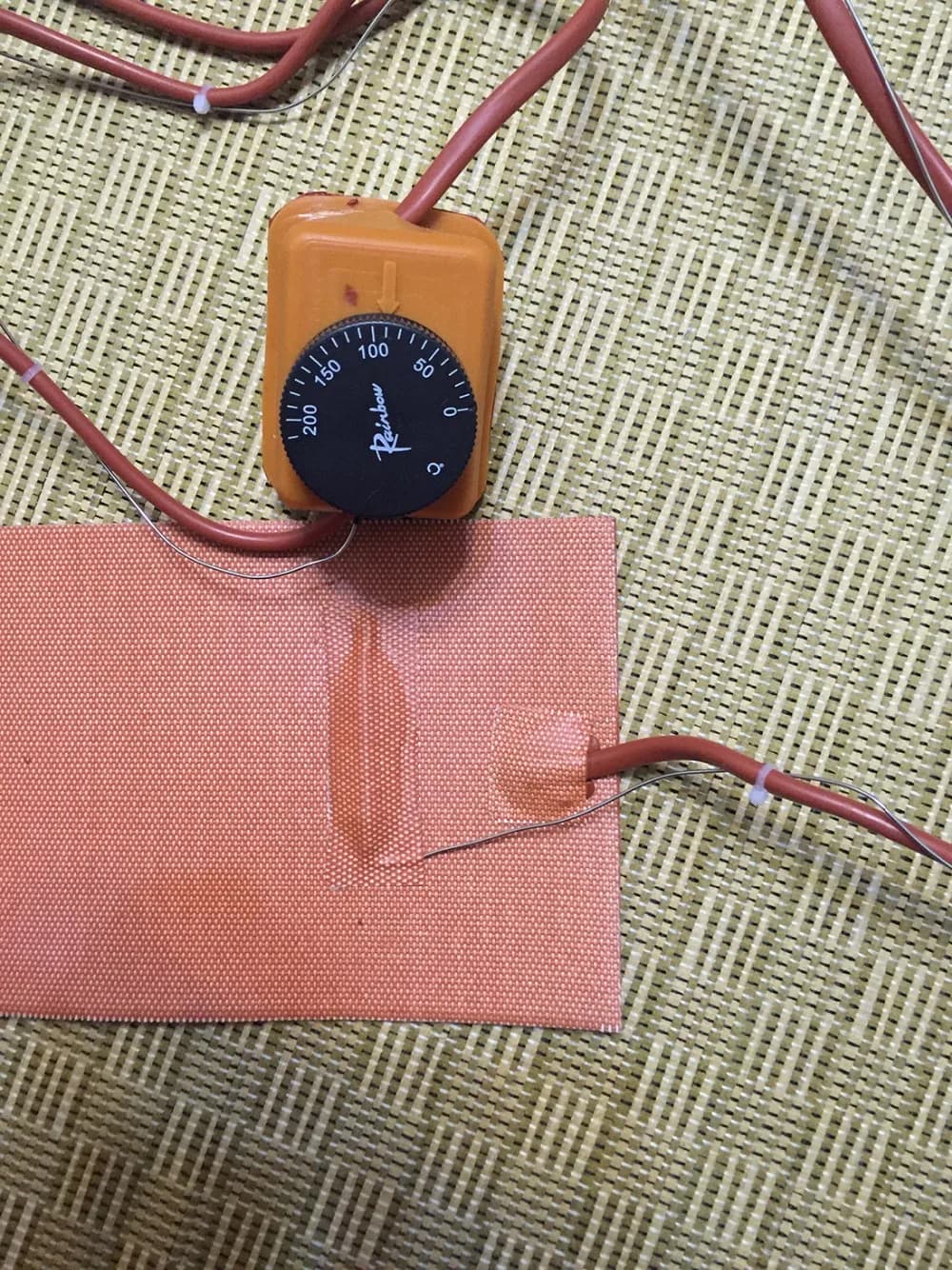 5"X24"(127*609mm) 520W 220V con termostato/controller di 0~200C, riscaldatore flessibile in silicone, coperta termica/calda con piegatura laterale per ukulele