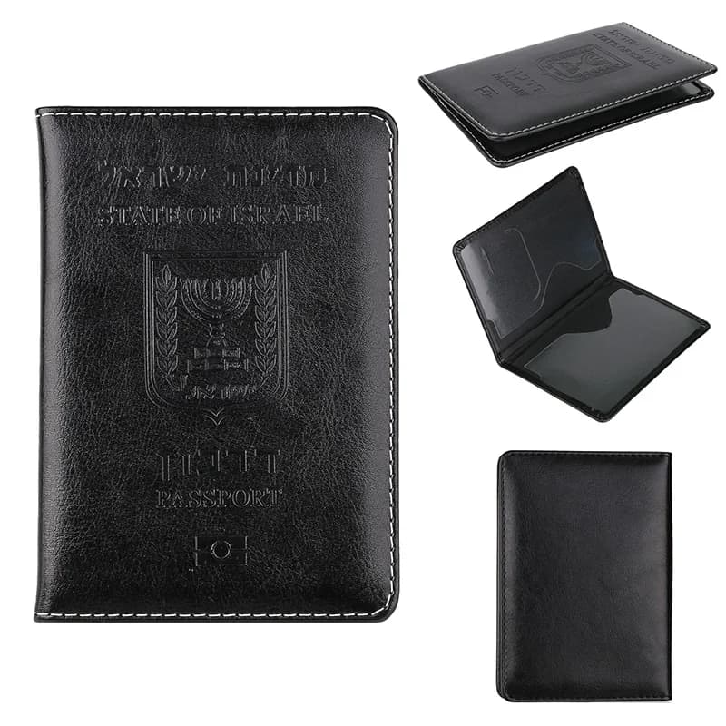 Nuove copertine per passaporto in pelle PU Israele Portaidentifiche Israeli Custodia per passaporto Israele Portafoglio da viaggio per uomo Donna