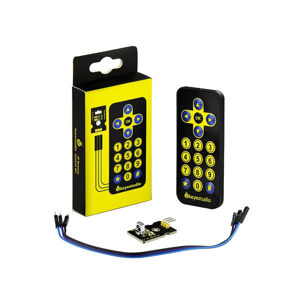 Kit modulo ricevitore IR Keyestudio (modulo ricevitore + telecomando + 3pin F-M linea dupont) per Arduino