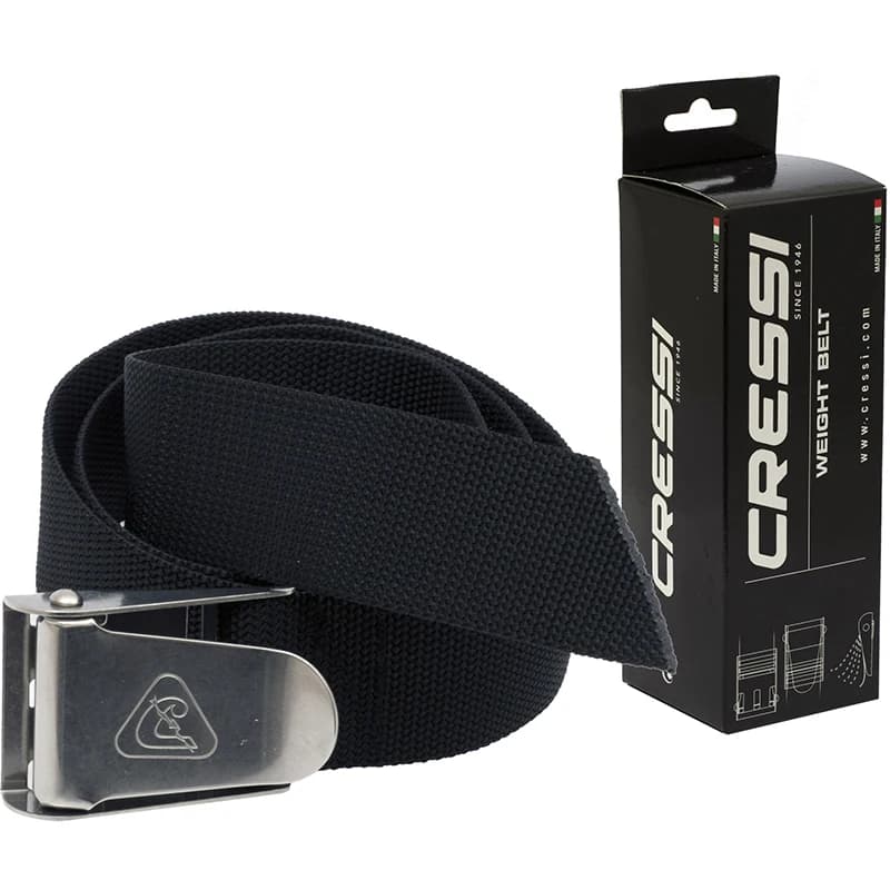 Cressi Nylon Diving Weight Belt with Stainless Steel Buckle Scuba Equipment Black