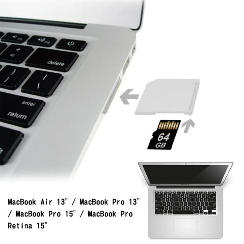 Microsd Adattatore Per Macbook Air MicroSD TF a SD Card Scheda di Memoria Portatile Adattatore del Convertitore