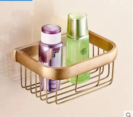 Set di accessori da bagno in ottone, gancio appendiabiti antico, porta carta igienica, portasciugamani, portasapone, set di accessori per il bagno