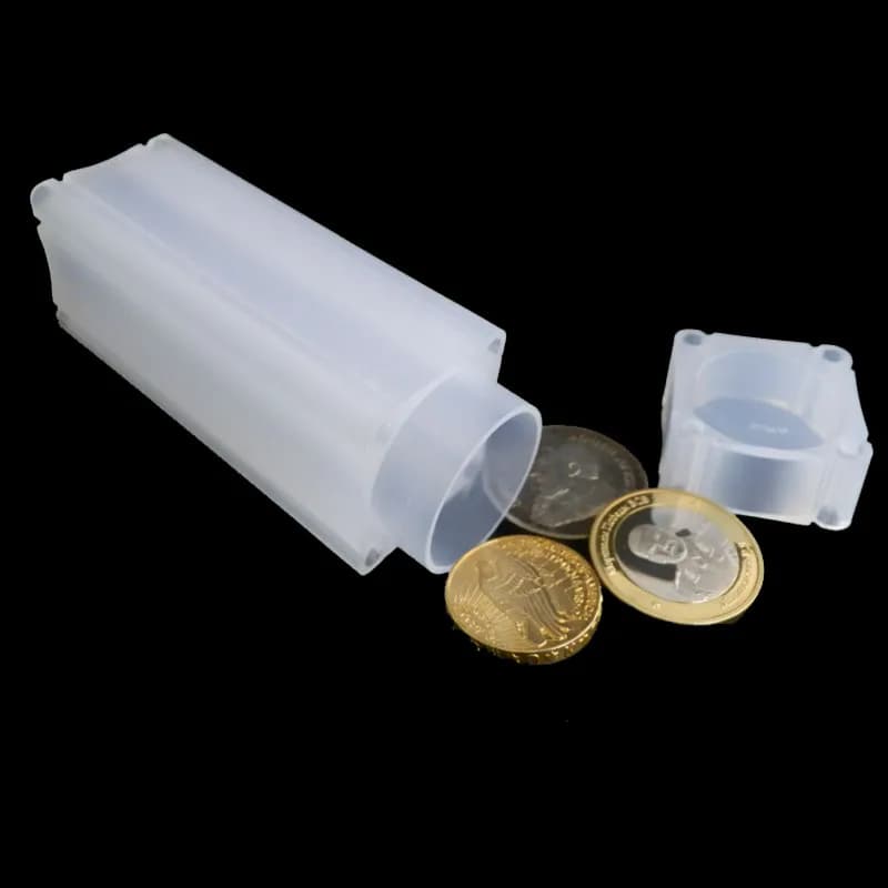 LOT X 5 PCS / PCCB Coin Tube Storage Box for Coins Plastic Direct For 19 20.5 22.5 27 30 or 40mm Coins