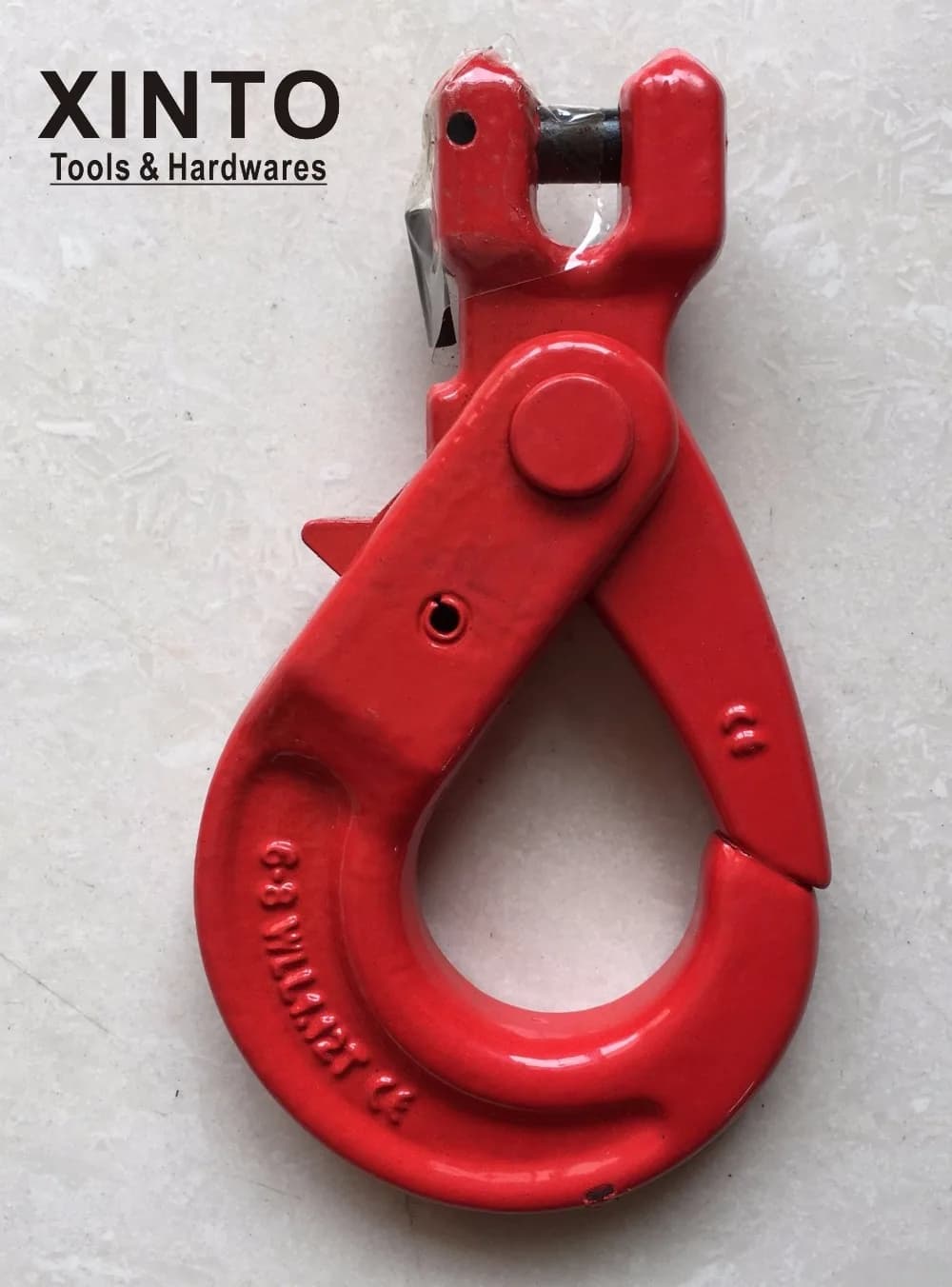 Gancio marino autobloccante con forcella XINTO da 1,12 tonnellate G80, hardware di sartiame di livello industriale in acciaio legato forgiato, parte di ancoraggio per barca