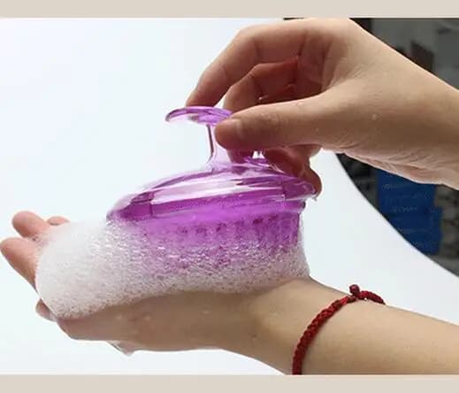 Shampoo in silicone Spazzola per massaggio dei capelli Pettine per cuoio capelluto Pulizia della testa Massaggiatore Doccia per animali Corpo Stress Rilassarsi