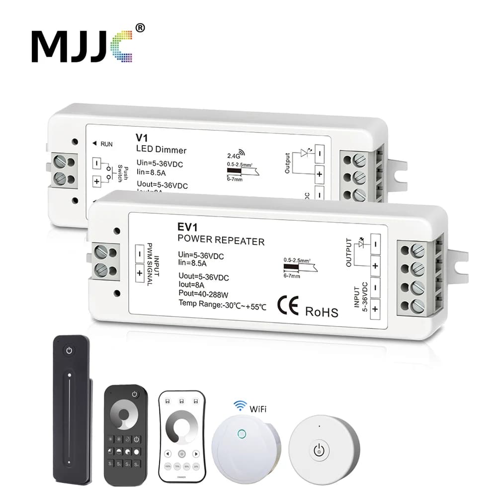 LED Dimmer 12V Amplificatore 24V PWM 2.4G RF Wireless Remote 5V 36V Wifi Dimmer Controller Amplificatore Ripetitore di Potenza per Strisce LED