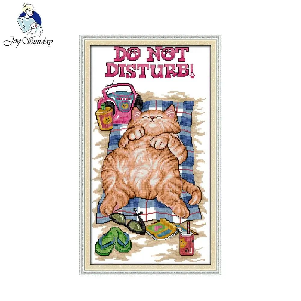 Joy Sunday Do Not Disturb Cross Stitch 14CT11CT DIY Needlework Counted Cross Stitch Kit For Embroidery Cross Crafts Cross Stitch