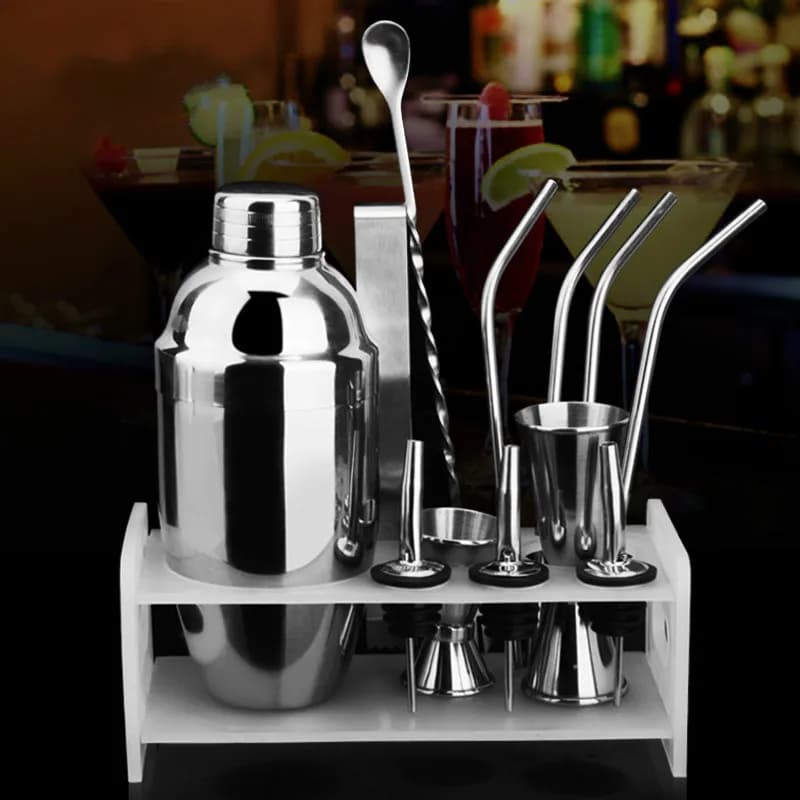 Nuovo set di strumenti per barista da bar con shaker per cocktail in acciaio inossidabile da 350/550 ml