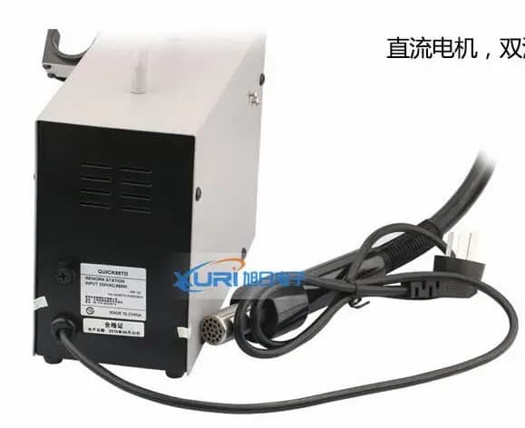 Stazione di rilavorazione ad aria calda senza spazzole SMD con display digitale a LED 857D con pistola termica per saldatore per riparazione di telefoni cellulari 220V