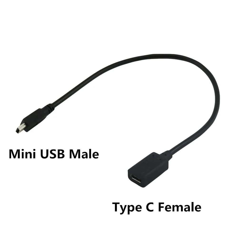 1pc USB 3.1 Tipo C Femmina a USB Mini 5Pin Maschio Spina Sincronizzazione Dati Alimentazione Adattatore di Ricarica Cavo del Connettore Cavo 1FT/30cm