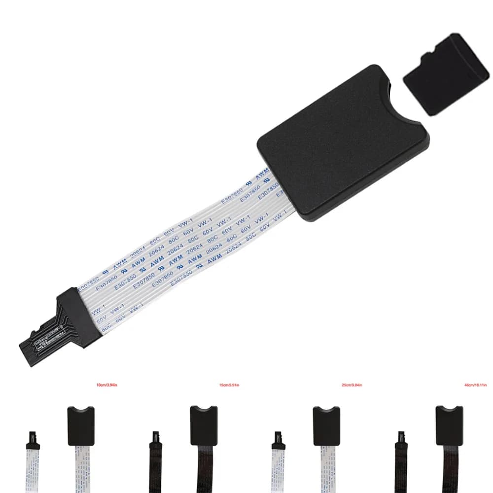 10/15/25/46cm TF MicroSD maschio a SD femmina SDHC SDXC lettore di schede prolunga adattatore cavo Extender per telefono auto GPS TV