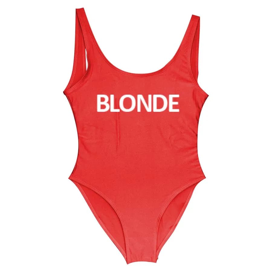 BLONDE Costume intero da donna Costume da bagno sexy Body 11 colori Costume da bagno rosso Backless Mayo Monokini Sexy Badpak Costume intero