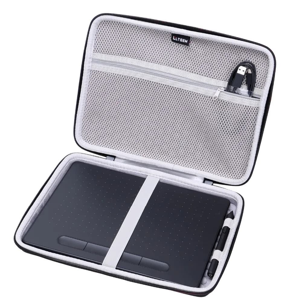 Custodia rigida in EVA LTGEM adatta per tablet medio grafico wireless Wacom Intuos, dimensioni 10,4"x 7,8" (CTL6100)