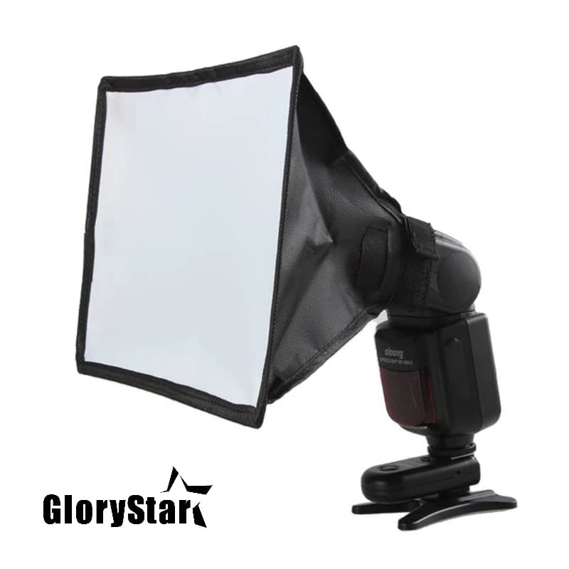 Argento Riflettore Flash Diffusore Softbox Professionale Mini Photo Diffusore Soft Light Box per la Macchina Fotografica Canon Nikon Sony 17 centimetri * 15 centimetri