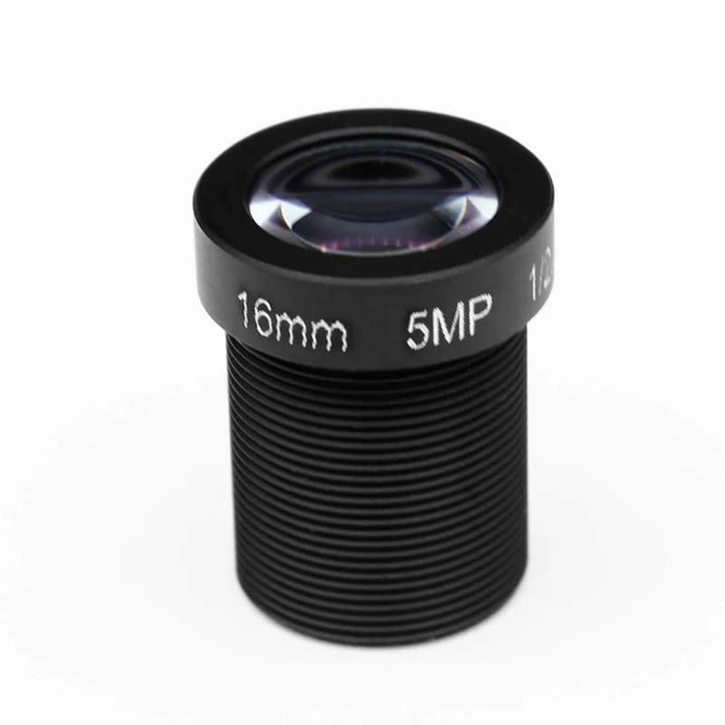 Obiettivo cctv HD 5mp 16mm Scheda IR 1/2.5 "M12x0.5 vista 50m distanza 27 gradi angolo MTV Fisso per telecamera IP di sicurezza