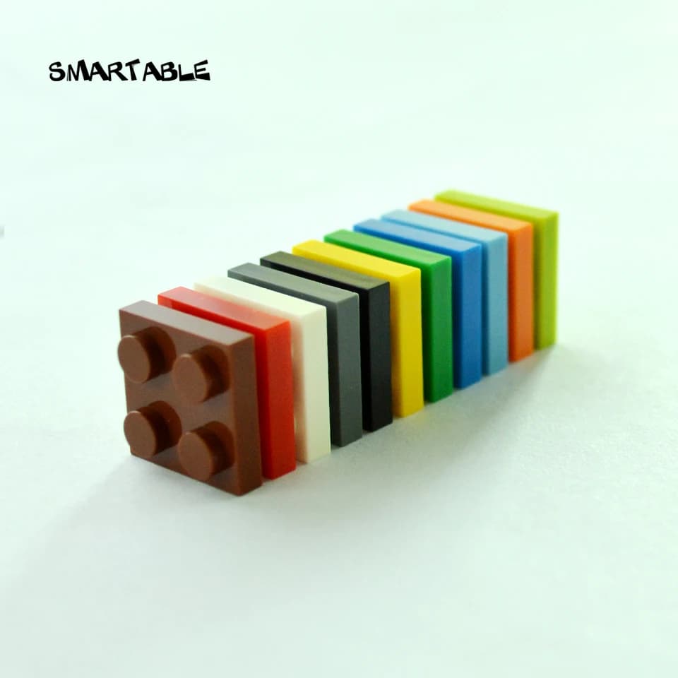 Smartable Bulk Plate 2X2 Building Blocks MOC Parti LOGO FAI DA TE Giocattoli Educativi Compatibile Principali Marche 3022 MOC Giocattoli 815 pz/lotto