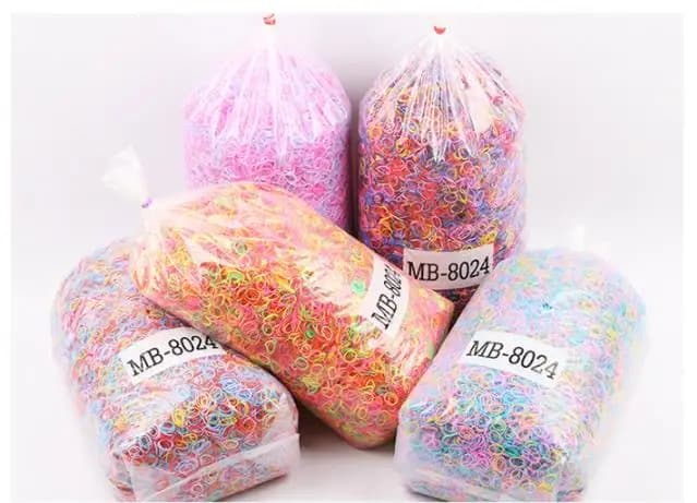 8024 Pet grooming rubber band 1mm Cane headwear Cane Teddy York rubber band non fa male i capelli dell'animale domestico di gomma fascia 100g TPU2