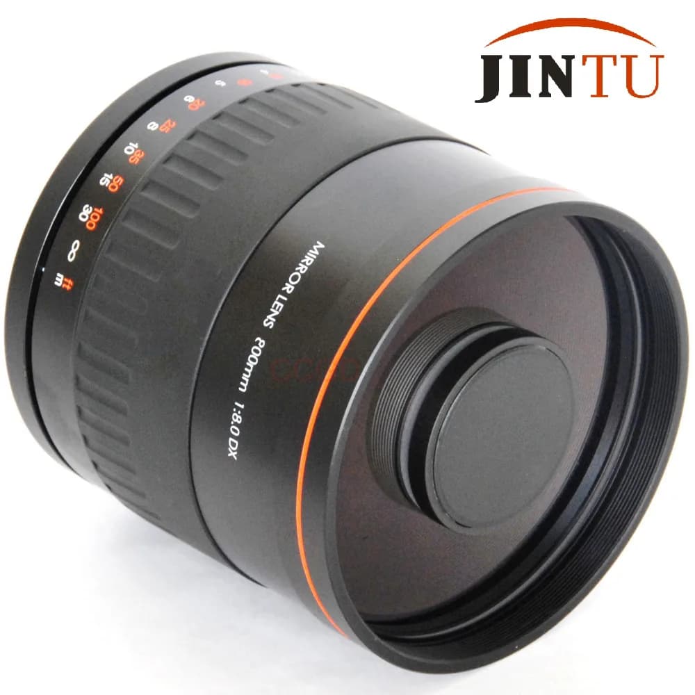 JINTU teleobiettivo professionale a specchio da 900mm obiettivo di messa a fuoco manuale + anello adattatore di montaggio T2 per fotocamera Canon EOS EF EF-S FULL FRAME