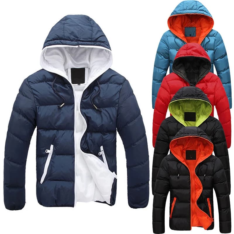2021 giacca calda invernale da uomo di nuova moda cappotto Casual Slim con cappuccio giacca imbottita in cotone Parka cappotto con cappuccio cappotto spesso