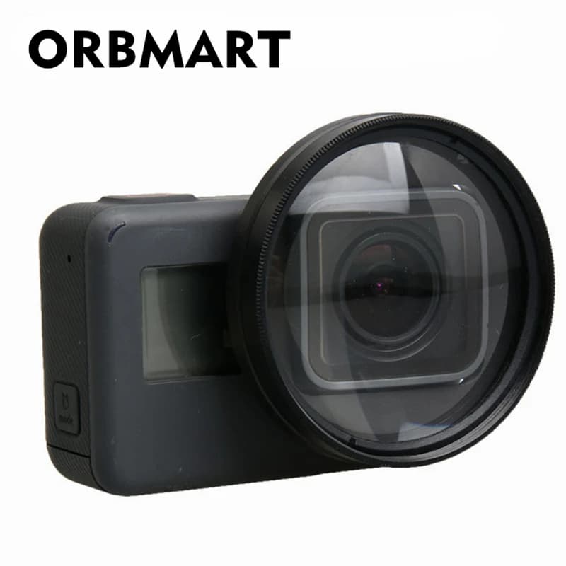 ORBMART Lente d'ingrandimento da 52 mm Ingrandimento 10x Obiettivo macro da vicino per GoPro Hero 5 6 7 Nero Go Pro Hero5 Filtro per obiettivo fotocamera