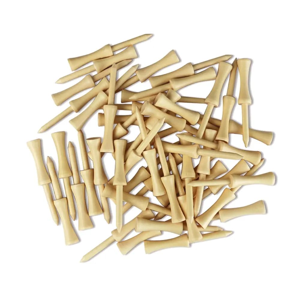 Step Down Golf Tees 70mm tee 50 conteggi t-shirt in legno bianco