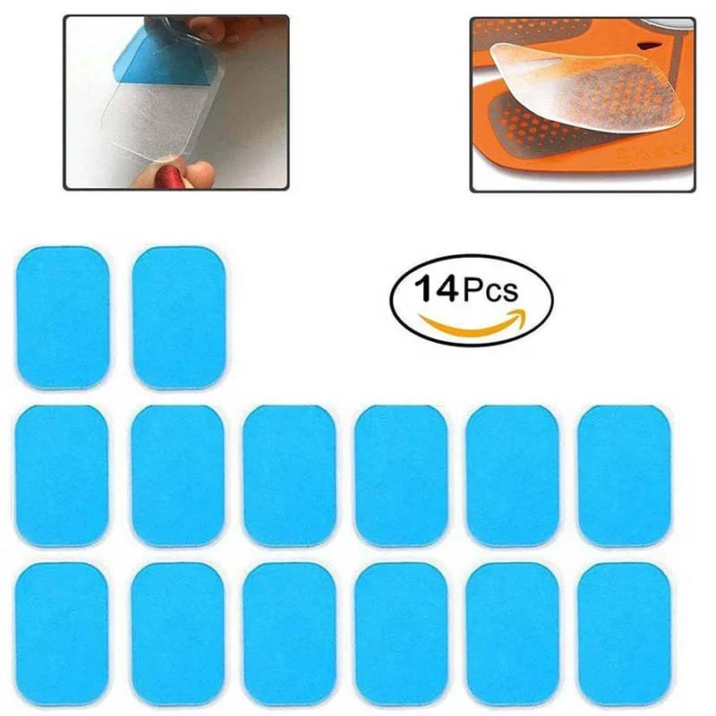 14 pezzi di ricambio cuscinetti in gel foglio cintura addominale tonificante toner muscolare stimolatore ABS cuscinetti idrogel adesivo AB trainer accessori