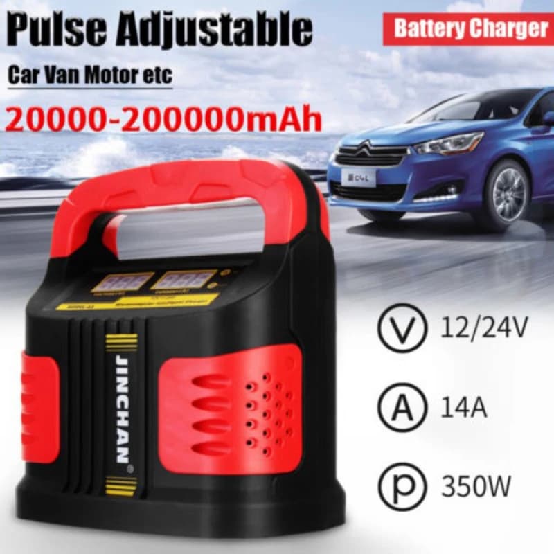 JX-LCLYL 350W 200A LCD Car Plus Regolare il caricabatteria Jump Starter 12V/24V