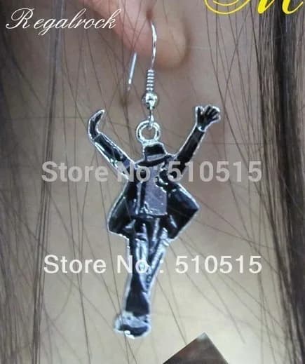 Michael Jackson Orecchino Pop Dancer MJ Dancing Rock Roll Stud Moda Smalto Ciondolo orecchio caldo Gioielli regalo