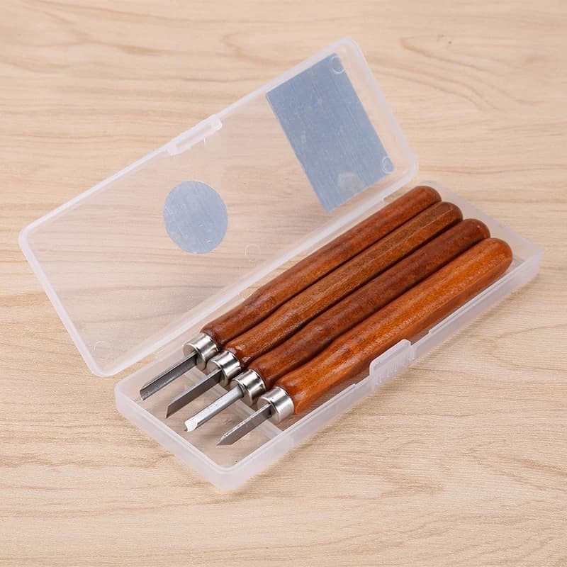 4 pz/lotto Maniglia Coltello Da Intaglio Del Legno Strumento Scalpelli Set per la Lavorazione Di Legno Di Base Argilla Cera Strumenti FAI DA TE E Lavorazione Del Legno Utensili A Mano