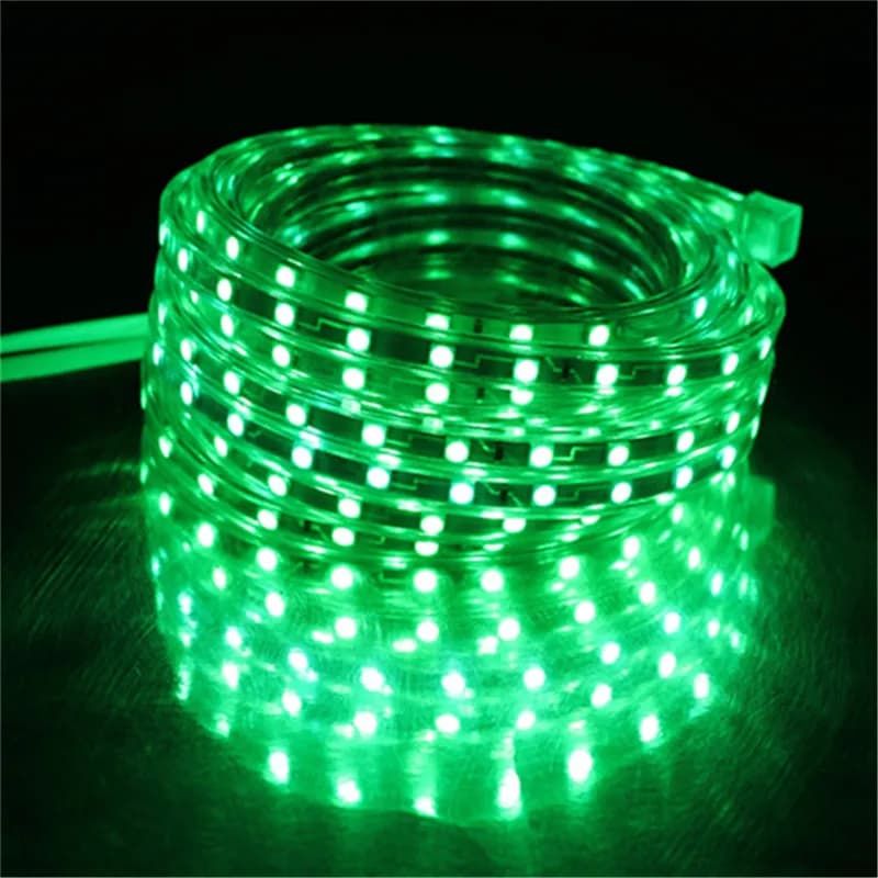Striscia LED 5050 220V Nastro luminoso flessibile impermeabile Lampada 220V Stringa esterna 1M 2M 3M 4M 5M 10M 12M 15M 20M 25M 60LED/M