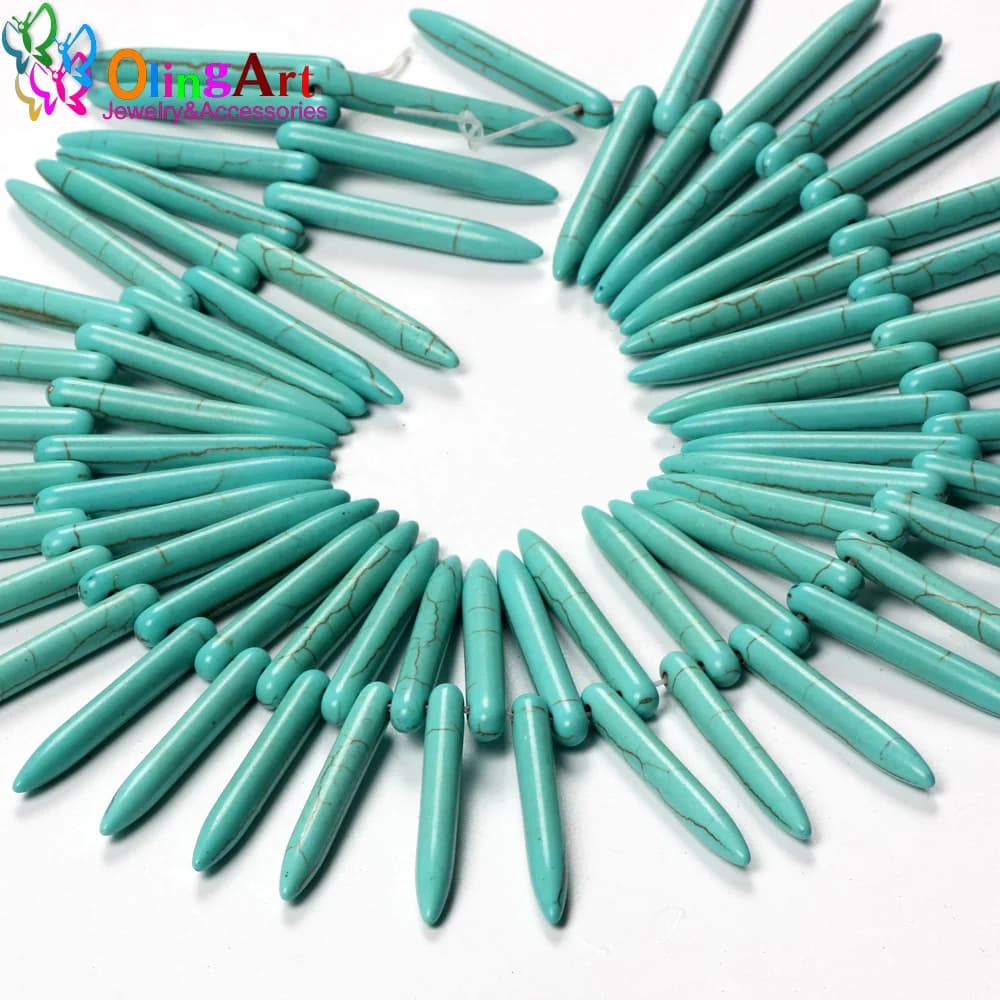 OlingArt 12 pz/lotto Pietra Verde Sciolto Dimensioni 30/39/44/47mm Perline Per Creazione di Gioielli Collana FAI DA TE Forniture di Moda Nuovo