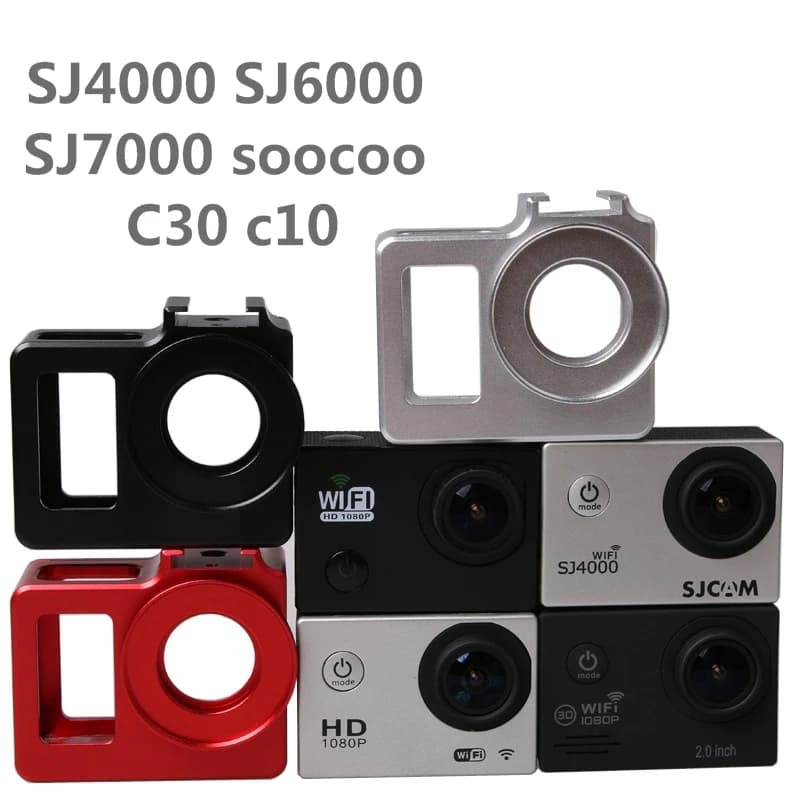 C30 Gabbia in lega Custodia protettiva Custodia protettiva Custodia con struttura in metallo + filtro UV per SJCAM SJ4000 SJ5000 H9 H9R Sj9000 SOOCOO C3 Clownfish