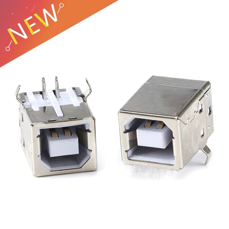 FAI DA TE 10 pz/lotto Piatto USB B Tipo di Connettore Femmina Femmina G45 per Interfaccia di Trasmissione Dati Della Stampante Collegare Spina di Adattatore PCB SDA cavo di Filo