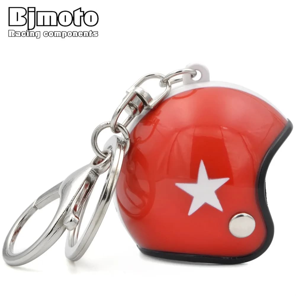 BJMOTO Fashion Car Motorcycle Helmet Keychain Key Chains Mini Motorcycle Pendant Keyring Men Motor Accessories