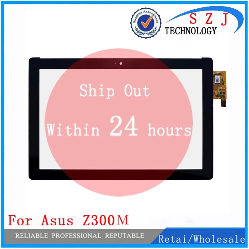 New 10.1'' inch tablet For Asus zenpad 10 Z300 Z300M P00C Digitizer Touch Screen Panel Repartment Yellow ribbon cable