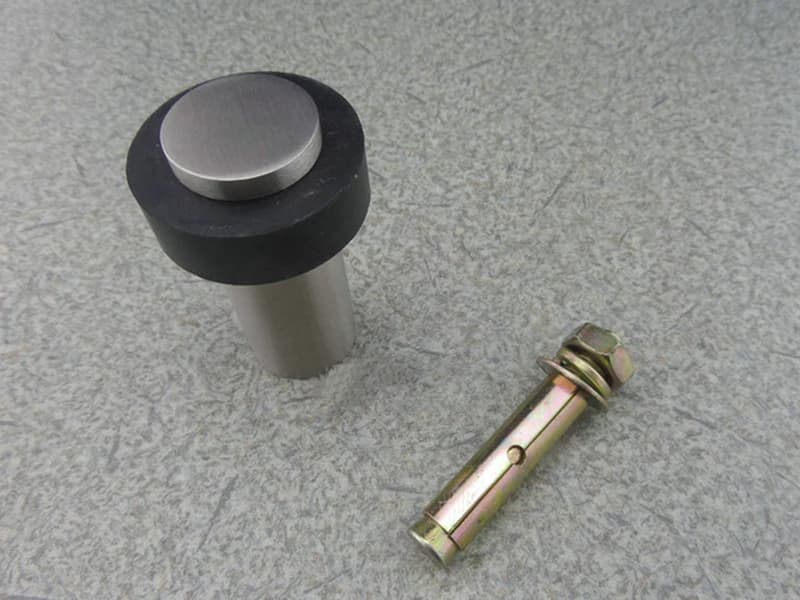 2Pieces Heightening & Thickening 304 Stainless Steel Door Stop Closer Floor Stopper With Strong Screw HM104