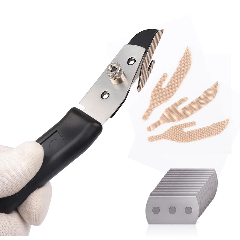 FOSHIO Multi Taglierina Del Vinile Film di Carbonio Coltello Taglio + 10pcs Lama di Carta Da Parati Auto Sticker Decal Copertura Utensile Da Taglio Taglierina strumento involucro