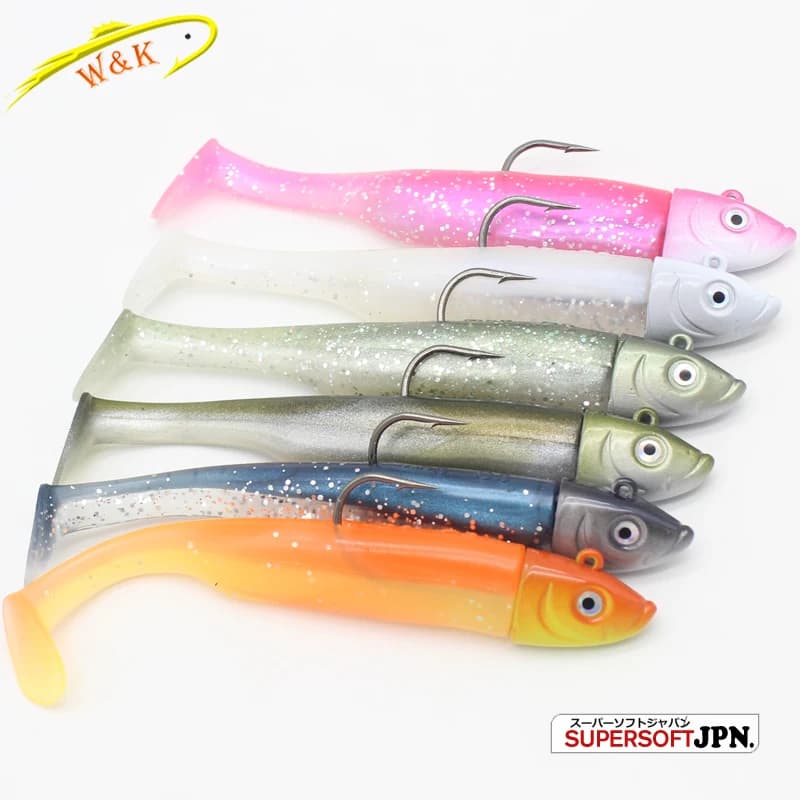 2 SET Esche da pesca in acqua salata AT 30g 11,5 cm Paddle Tail Esca morbida per Rockfish Tonno Flatfish Grandi punte di pesci Esche da pesca