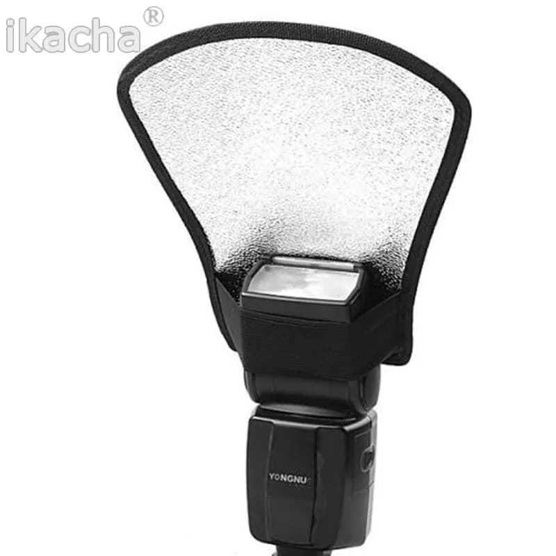 2-in-1 Argento/Bianco Fotocamera Flash Diffusore Softbox Photo Flash di Luce del Riflettore Per Canon Nikon Sony telecamere Formato 11*18*20 cm